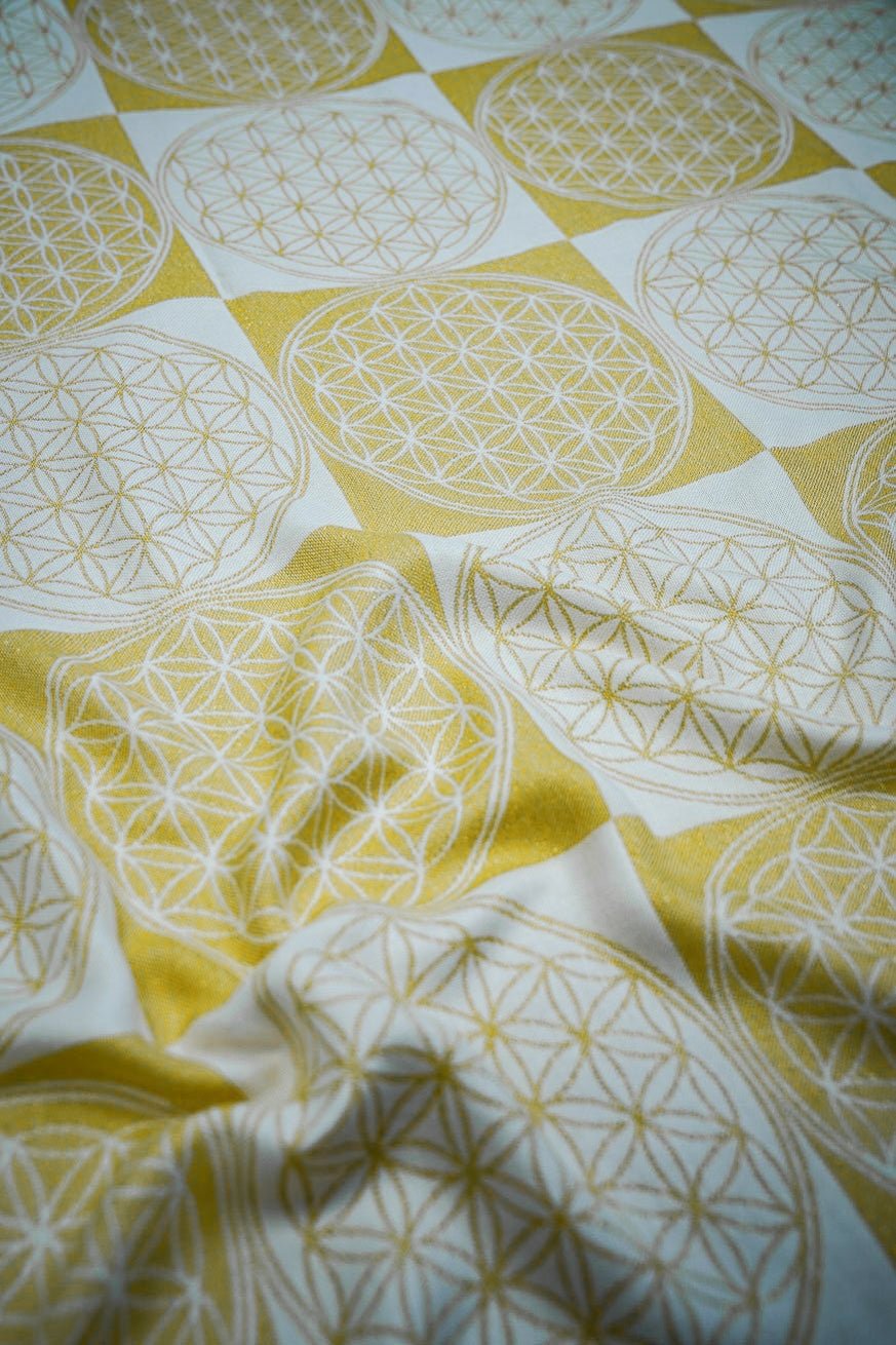 Cobertor fofinho flor da vida dourada - KOKADI